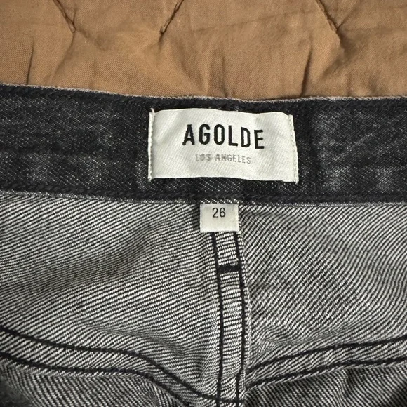 Agolde Dame High Rise Wide Leg Jeans in Ditch - Picture 5 of 5
